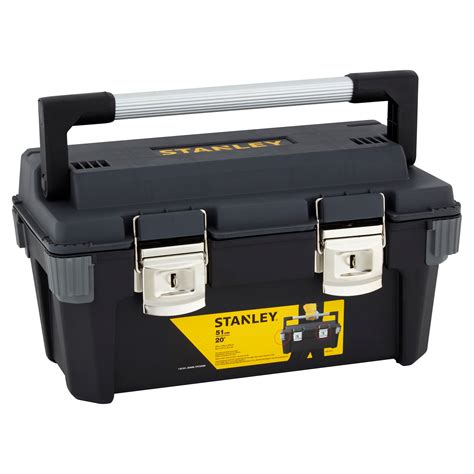 stanley 22 sliding tray metal tool box|stanley 20 inch toolbox.